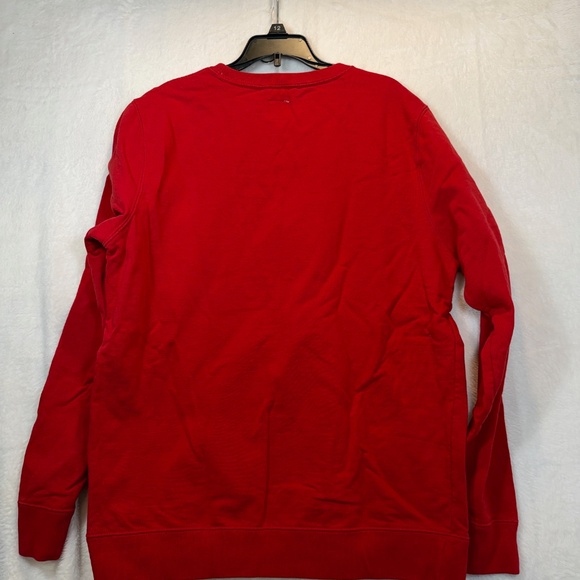 JCP Sweatshirt Mens Size Large Red 100% Cotton Crew Neck Basic Casual Preppy - Picture 8 of 8
